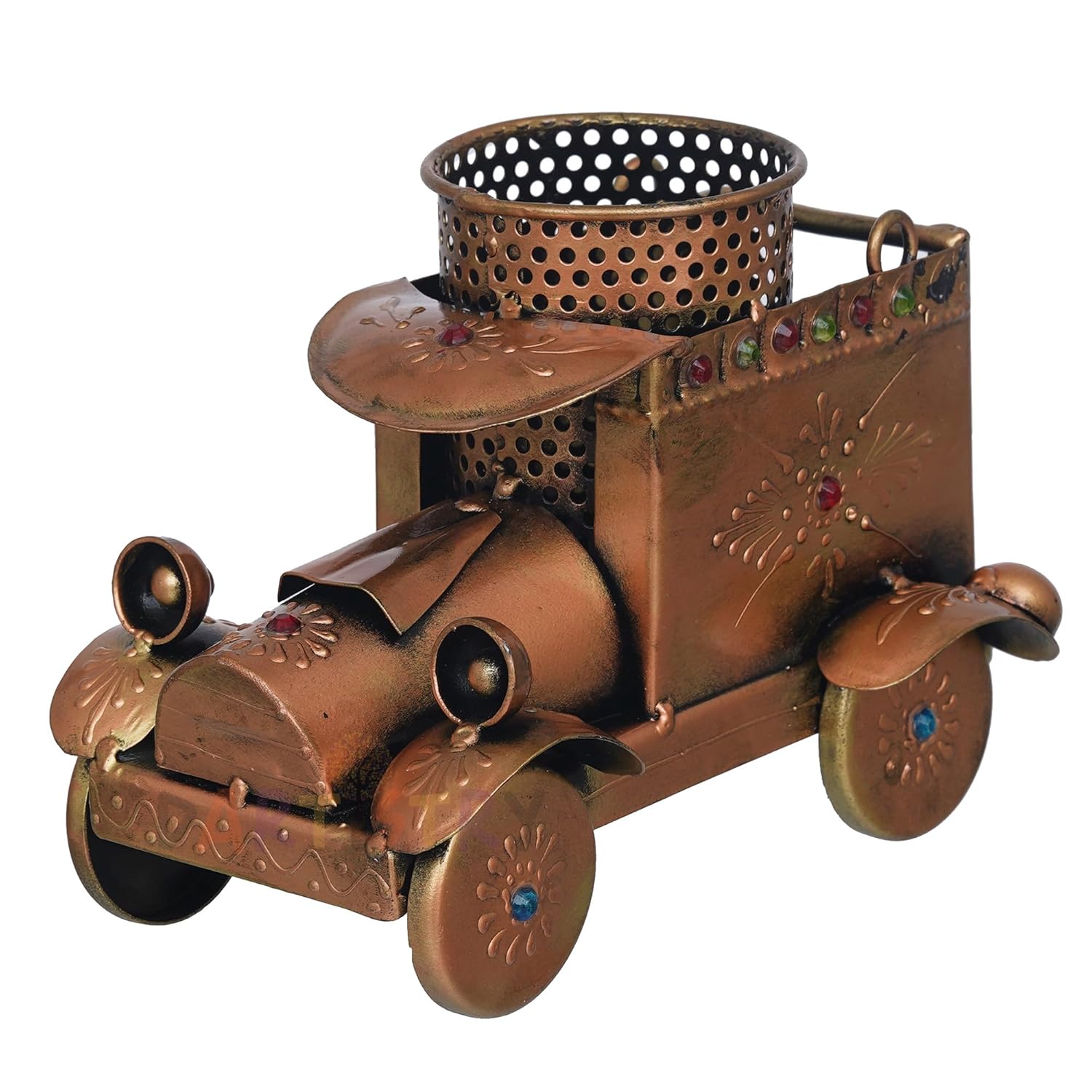 Dartistry Vintage Car Design Pen Holder/Antique Metal Pen Holder/Pencil Holder/Vintage Desk Organiser