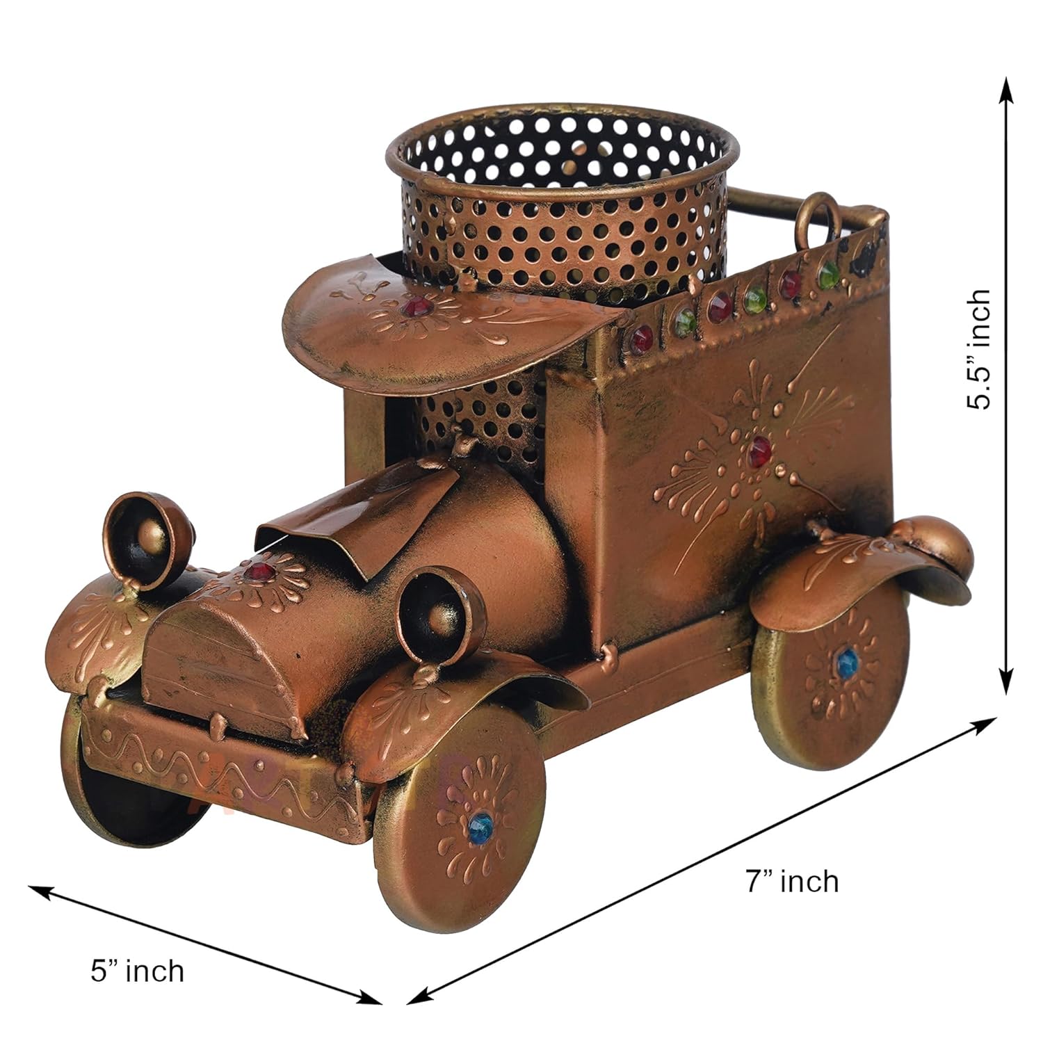Dartistry Vintage Car Design Pen Holder/Antique Metal Pen Holder/Pencil Holder/Vintage Desk Organiser