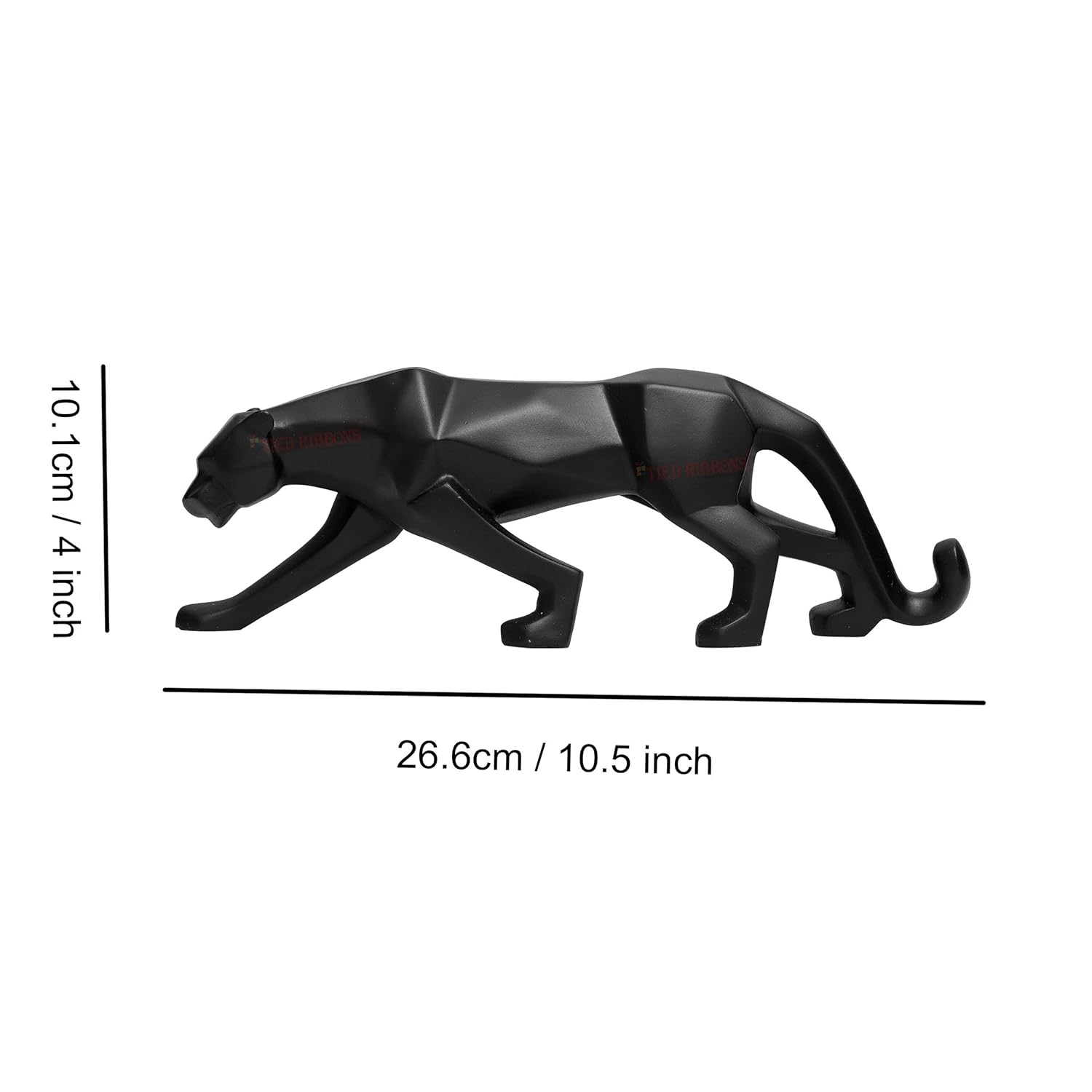 Black Panther Jaguar Sculpture Action Showpiece Animal Figurines Decorative Item For Home Dcor Living Room Bedroom Table Top Decoration